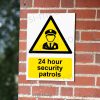 CA-GUARD-PORT-001-04-BRICK-WALL-WM-1.jpg 24 Hour Security Patrols Sign - Continuous Site Vigilance Notice | A5, A4, A3 | Easi-Signs