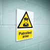 CA-GUARD-PORT-001-05-BLOCK-WALL-WM-1.jpg Patrolled Area Warning Sign - Site Monitoring Notice | A5, A4, A3 | Easi-Signs