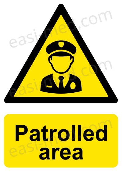 CA-GUARD-PORT-001-05-WM-1.jpg Patrolled Area Warning Sign - Site Monitoring Notice | A5, A4, A3 | Easi-Signs