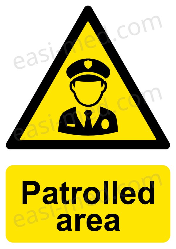 CA-GUARD-PORT-001-05-WM-1.jpg Patrolled Area Warning Sign - Site Monitoring Notice | A5, A4, A3 | Easi-Signs