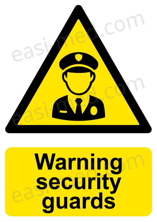 CA-GUARD-PORT-001-07-WM-1.jpg Warning Security Guards Sign - Manned Site Protection Notice | A5, A4, A3 | Easi-Signs