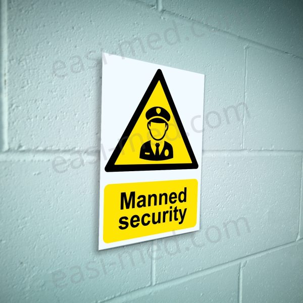CA-GUARD-PORT-001-08-BLOCK-WALL-WM-1.jpg Manned Security Warning Sign - Dedicated Personnel Protection | A5, A4, A3 | Easi-Signs