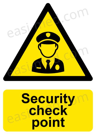 CA-GUARD-PORT-001-10-WM-1.jpg Security Check Point Sign - Mandatory Access Control Notice | A5, A4, A3 | Easi-Signs