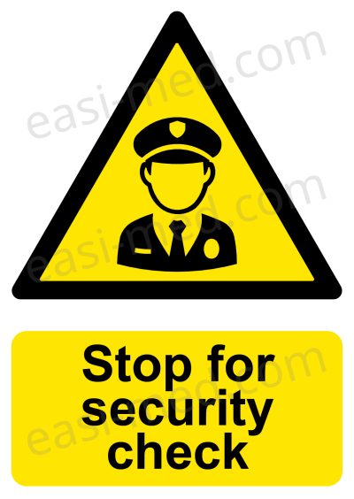 CA-GUARD-PORT-001-12-WM-1.jpg Stop for Security Check Sign - Mandatory Vehicle Halt Notice | A5, A4, A3 | Easi-Signs