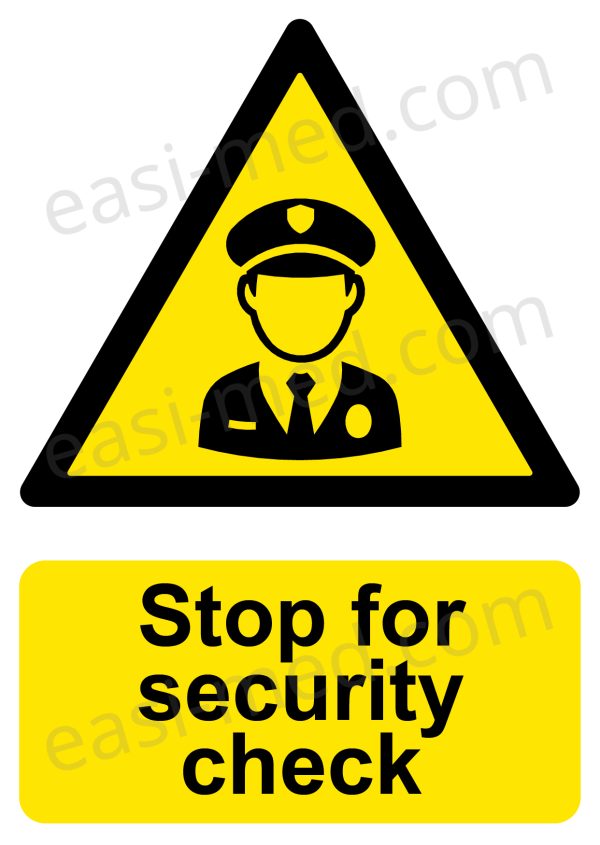 CA-GUARD-PORT-001-12-WM-1.jpg Stop for Security Check Sign - Mandatory Vehicle Halt Notice | A5, A4, A3 | Easi-Signs