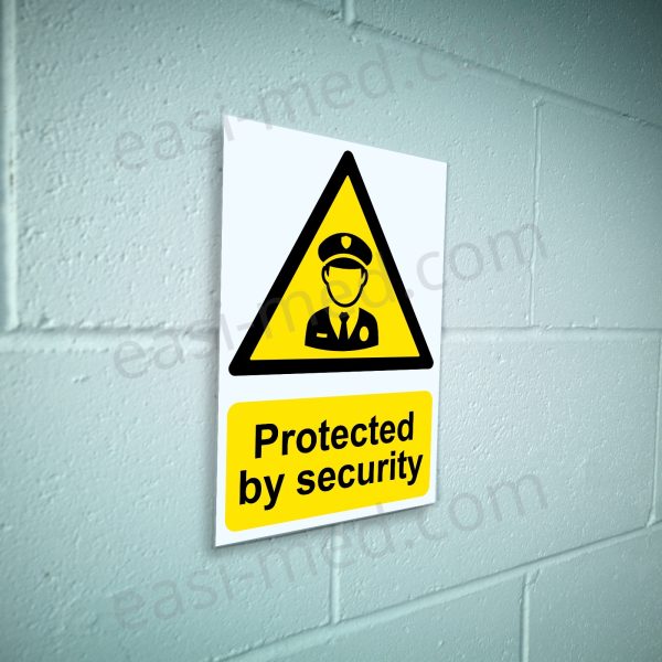 CA-GUARD-PORT-001-14-BLOCK-WALL-WM-1.jpg Protected by Security Sign - Total Site Protection Notice | A5, A4, A3 | Easi-Signs