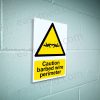 Caution barbed wire perimeter Sign - Site Boundary Security Warning | A5, A4, A3 | Easi-Signs