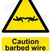Caution barbed wire perimeter Sign - Site Boundary Security Warning | A5, A4, A3 | Easi-Signs