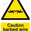 Caution barbed wire topping Sign - Anti-Climb Fence Warning | A5, A4, A3 | Easi-Signs