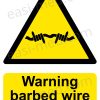 Warning barbed wire Do not climb Sign - Anti-Climb Security Warning | A5, A4, A3 | Easi-Signs