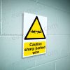 Caution sharp barbed wire Sign - Professional Perimeter Security Warning | A5, A4, A3 | Easi-Signs