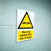 Warning barbed wire risk of injury Sign - Perimeter Safety & Hazard Alert | A5, A4, A3 | Easi-Signs